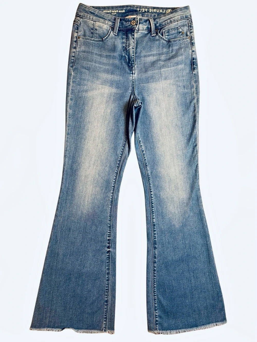 Laurie Felt Silky Flare with Vital Stretch Technology Jeans Blue Waist 6